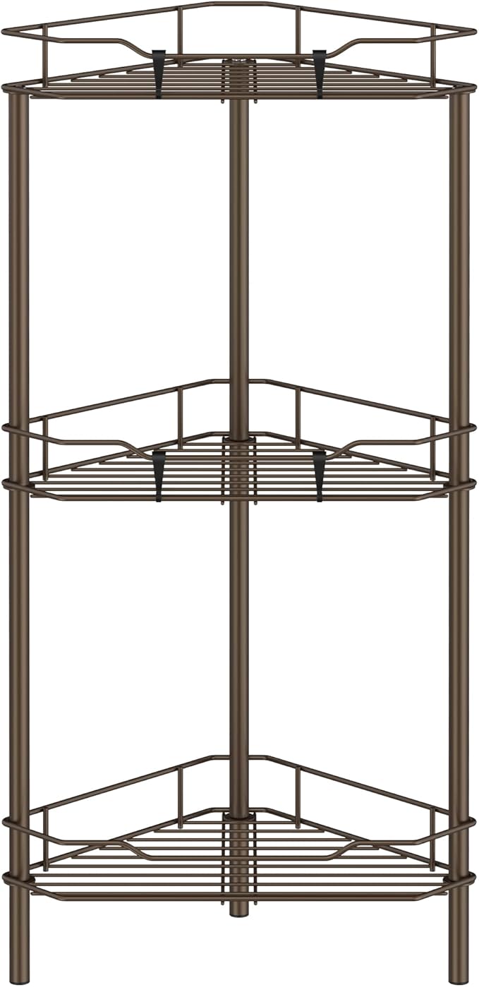 3 Tier Floor Standing Corner Shower Caddy Organizer Shelf by HuggieGems