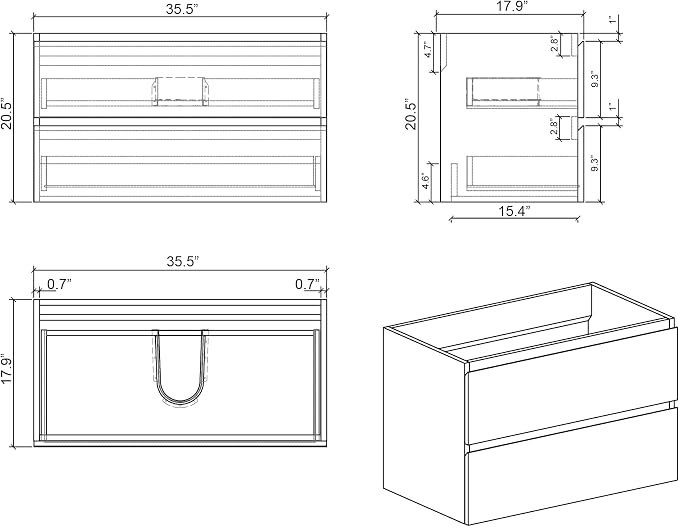 Alice 36 Inch Bathroom Vanity - Image 3