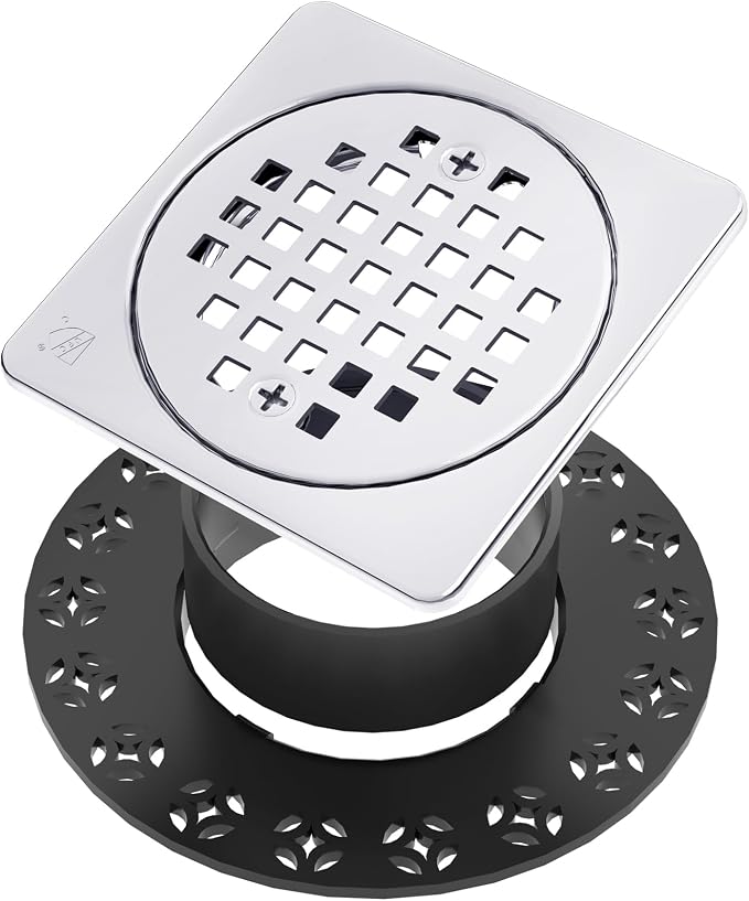 4” Shower Floor Drain Grate Kit Chrome by Yaseingoo