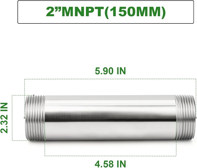 TAISHER 2PCS Stainless Steel Pipe Fittings - Image 2