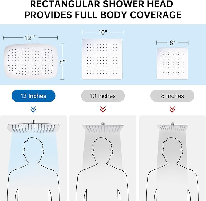 G-Promise All Metal 12 Inch Shower Head - Image 2