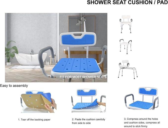 Shower Chair pad, Soft Foam Cushion - Image 3