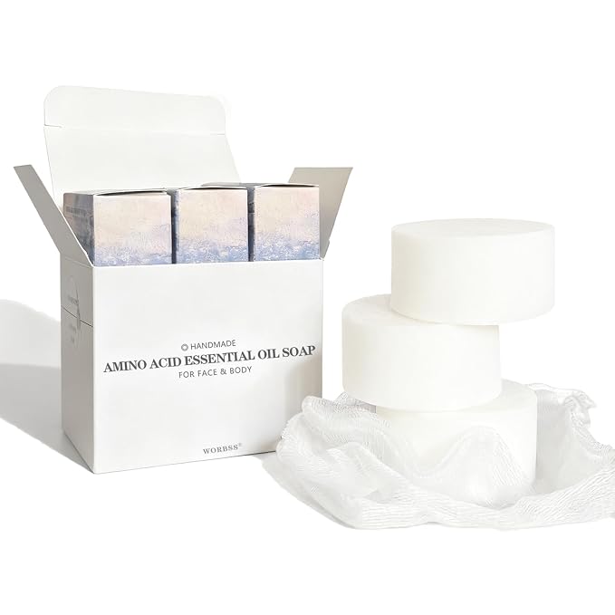 Rebalancing Soap Bar for Face & Body & Bath 3Pack 3.3Oz, by WORBSS