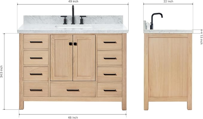 ARIEL 49'' Bathroom Vanity - Image 2