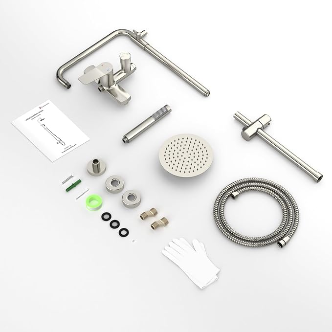 Rainsworth Outdoor Shower Kit Brushed Nickel - Image 8