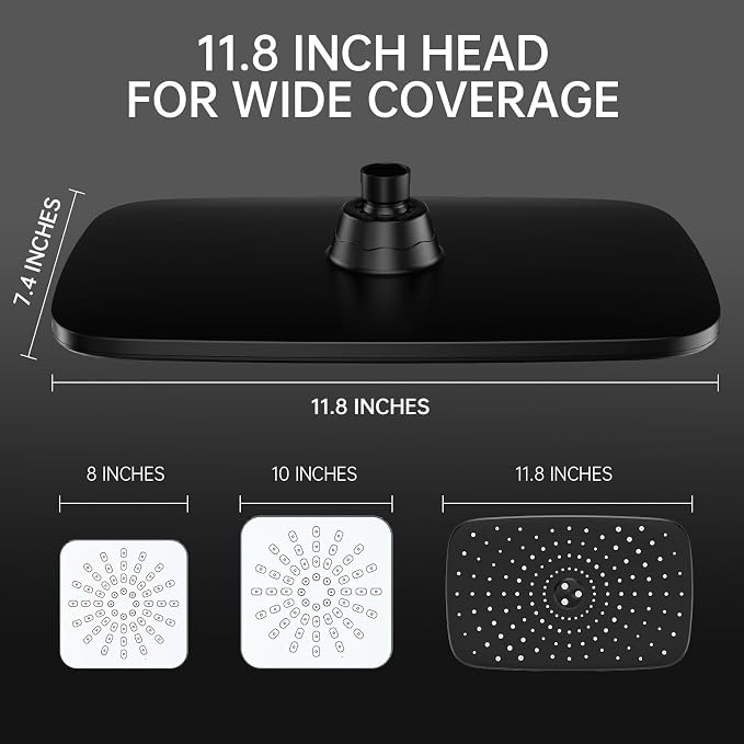 Veken 11.8 Inch Rain Shower Head - Image 2