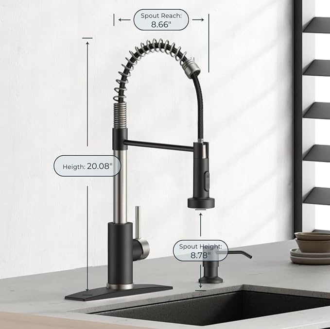 Smart Touch On Kitchen Faucet, 3 Modes Pull Down Sprayer, Sensor Activated - Image 9
