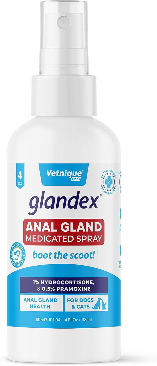 Vetnique Glandex Medicated Dog Butt Wipes or Spray by VetniqueLabs