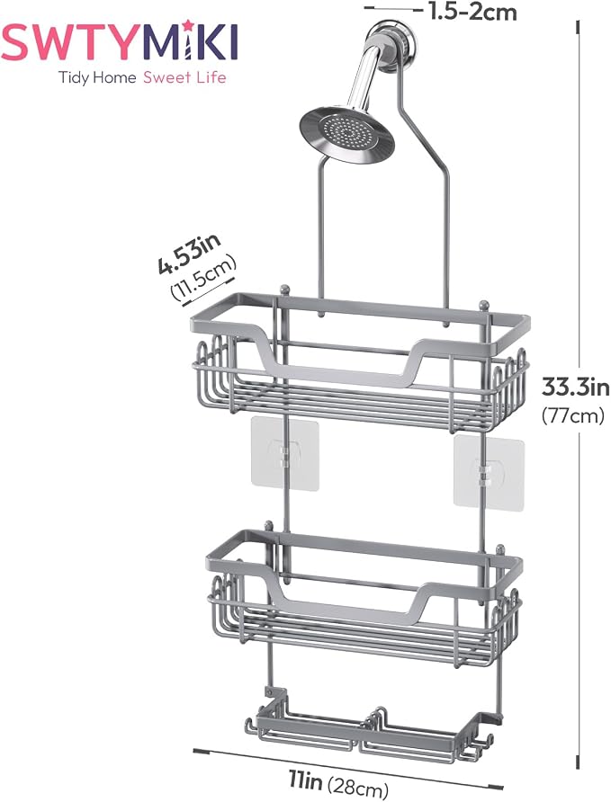 SWTYMIKI Bathroom Shower Caddy Hanging - Image 7