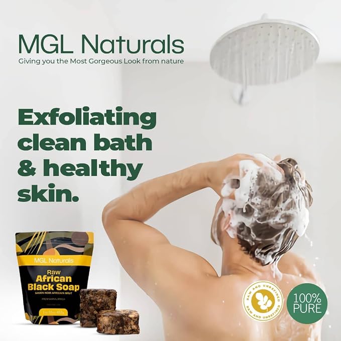 MGL Naturals Raw African Black Soap, 1 lb. - Image 7