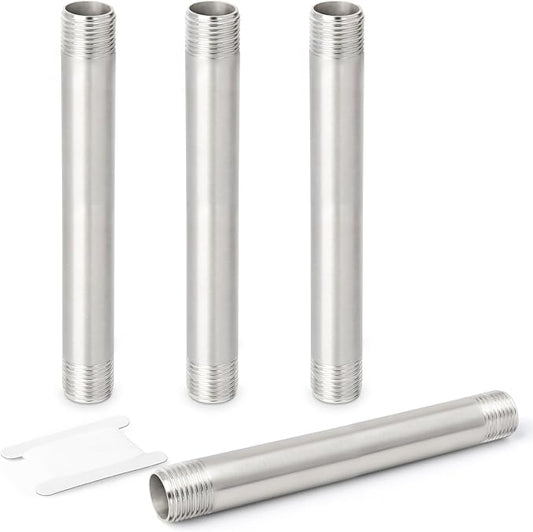 TAISHER 4PCS Stainless Steel Pipe Fittings, 1/4" NPT x 1/4" NPT Male Threaded by TAISHER