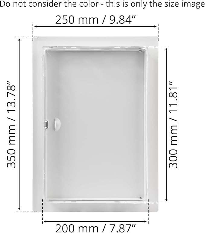 8 x 12 Inch White Access Panel – Metal Rectangular Wall & Ceiling Access Door - Image 3
