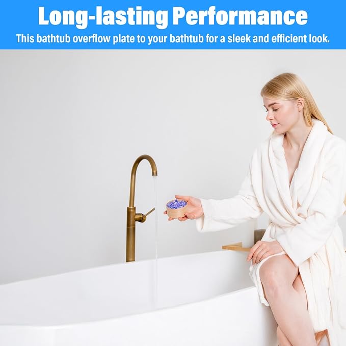 Tub Drain Overflow Covers, 3-1/8" Two Hole Bathtub Drain Overflow Cover - Image 5