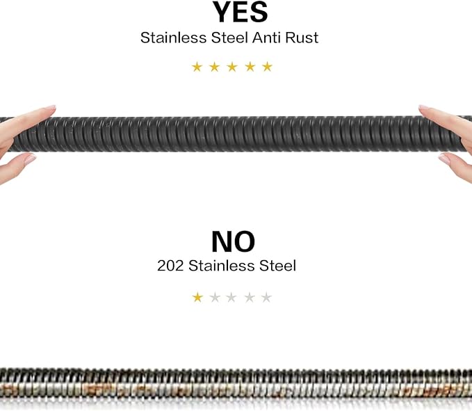 RUMOSE 70 inches Shower Hose Extra Long Stainless Steel Shower Tube Attachment - Image 4