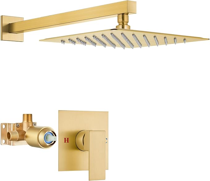 Airuida Shower Faucet Set Bathroom Rain Shower System SUS304 Stainless Steel by Airuida
