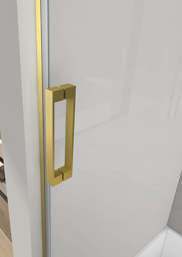 Sunrosa Semi-Frameless Tub Shower Door, 59-2/8"W 60" H Single Sliding Door - Image 2