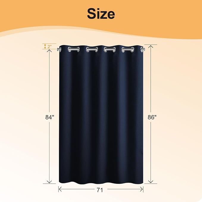 River Dream Hotel Grade No Hooks Needed Shower Curtain - Image 6