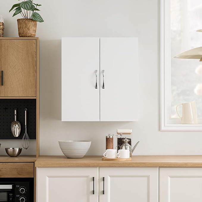 SoBuy Narrow Bathroom Wall Cabinet Over The Toilet Storage, Small Space Wall - Image 9