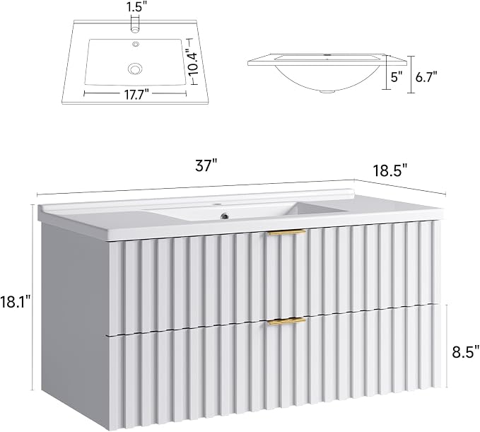 ONBRILL 36 Inch Bathroom Vanity - Image 2