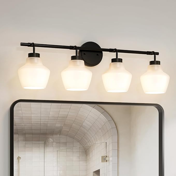 USHOWER 4-Light Bathroom Light Fixtures, Vanity Lights by USHOWER
