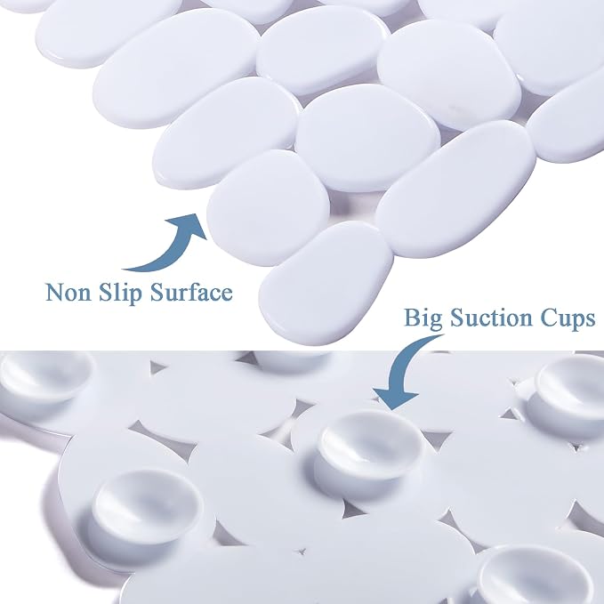 Bath Shower Mat Non Slip: Extra Large Pebble Bathtub mat - Image 4