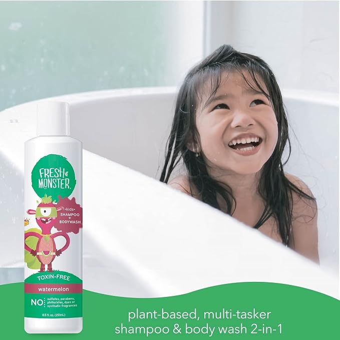 Fresh Monster 2-in-1 Shampoo & Body Wash, Toxin-Free, Hypoallergenic, Natural - Image 3