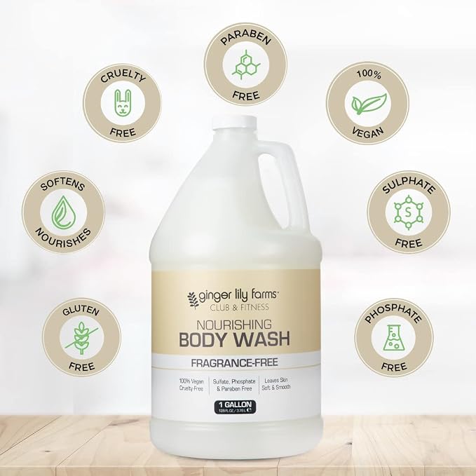 Ginger Lily Farms Club & Fitness Nourishing Body Wash, 100% Vegan & Cruelty-Free - Image 4