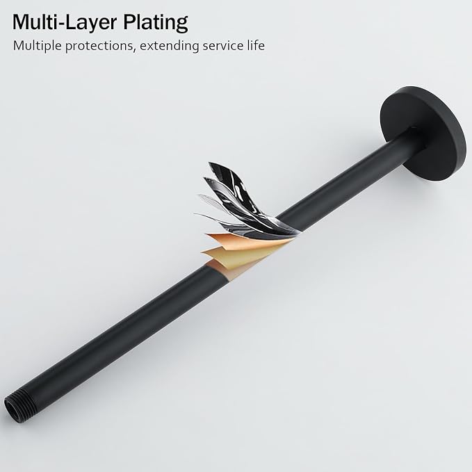 RANDOM Shower Arm with Flange, 16 Inches Ceiling Mount Shower Head Extension - Image 5