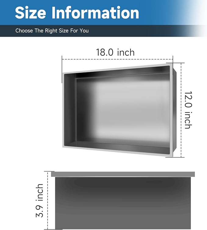 18" X 12" Shower Niche Insert Tile Ready, Niche - Image 2