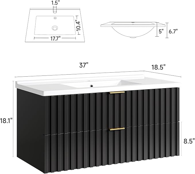 ONBRILL 36 Inch Bathroom Vanity - Image 2