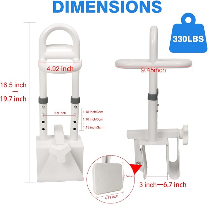 Adjustable Bathtub Safety Rail, Shower Grab Bars Handle - Image 6