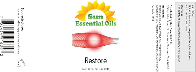 Sun Essential Oils Deep Muscle Ease Blend Essential Oil 16oz - Image 2