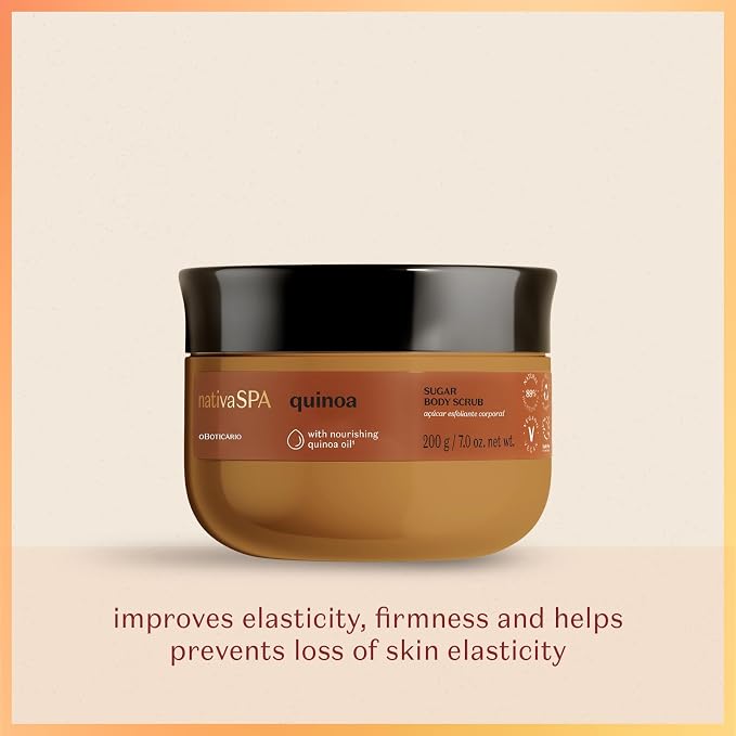 Nativa SPA by O Boticário Quinoa Sugar Body Scrub, Gentle Exfoliation & Skin - Image 4