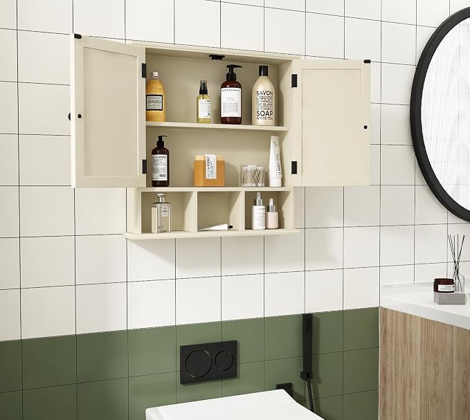 ChooChoo Bathroom Cabinet Wall Mounted 2-Door - Image 2