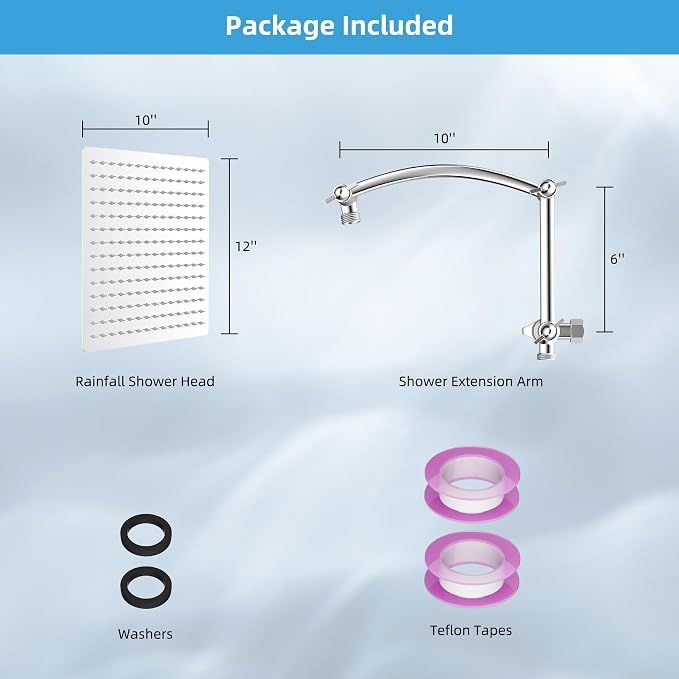 Hibbent All Metal cUPC Certified Rain Shower Head, Solid Brass Adjustable - Image 7