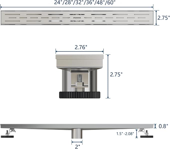 Neodrain 36 Inch Rectangular Linear Shower Drain - Image 2