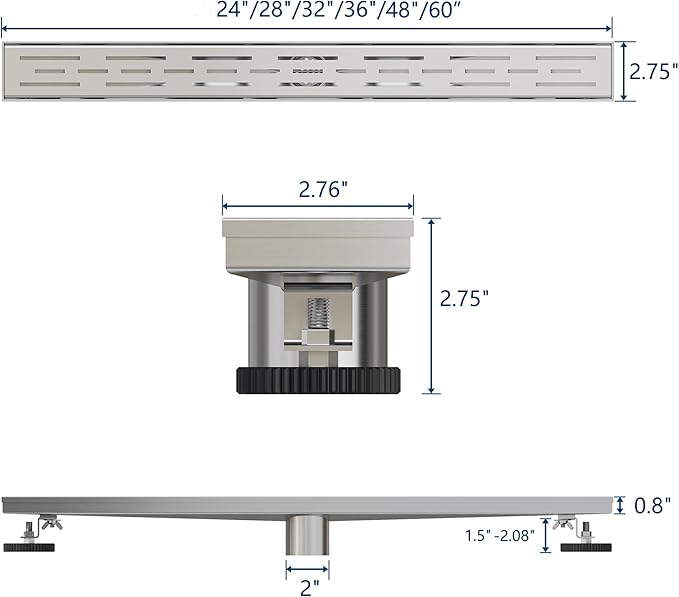 Neodrain 32 Inch Rectangular Linear Shower Drain - Image 2
