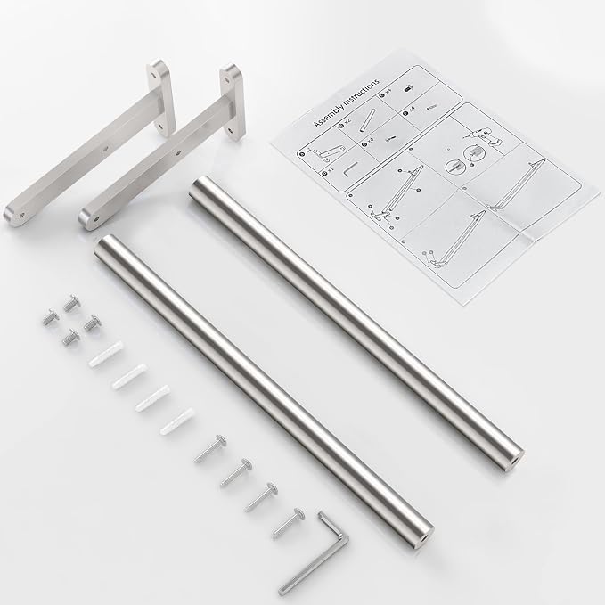 Taaji 16 Inch Towel Rack for Bathroom, Stainless Steel Double Towel Bar Rod - Image 5