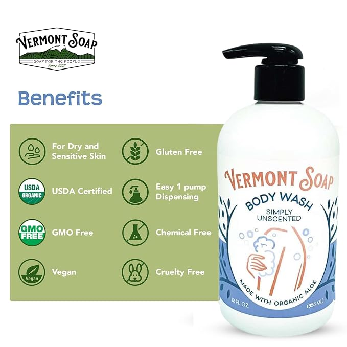 VERMONT SOAP Body Wash, Natural Body Wash - Image 3