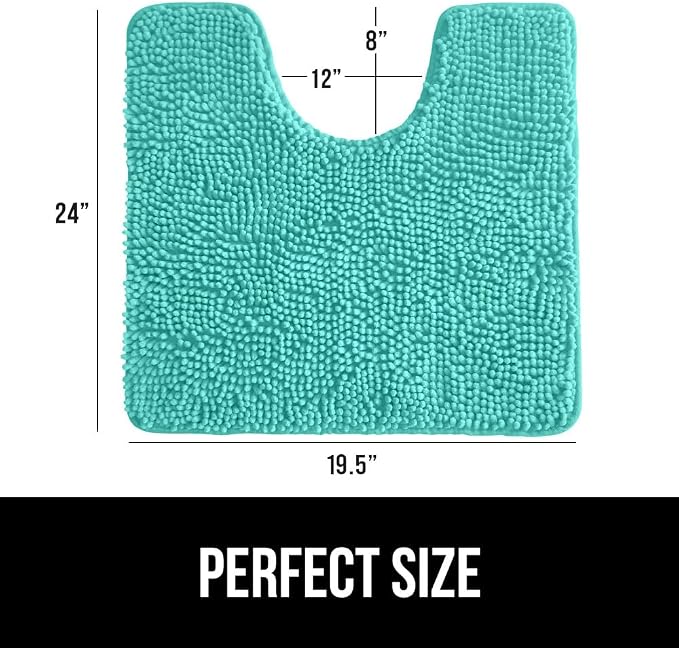 GORILLA GRIP Plush Absorbent Shaggy Chenille Bath Rug Mat - Image 2