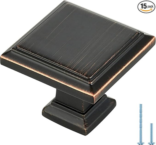 Ravinte Hardware 15 Pack Kitchen Cabinet Pulls Square Drawer Single Hole by RavinteHardware