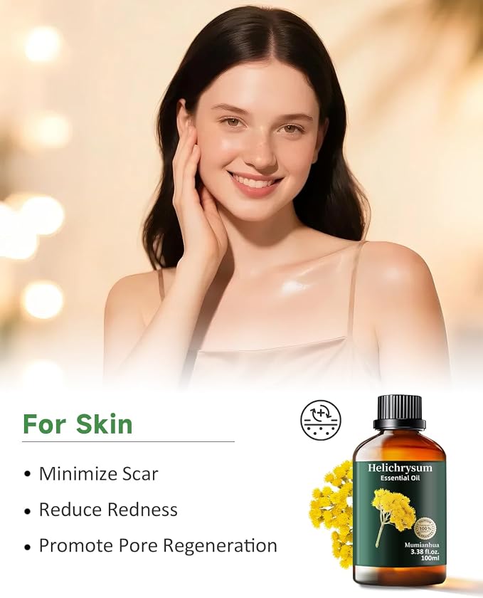 Helichrysum Essential Oil Pure, Mumianhua Natural Helichrysum Oil - Image 3