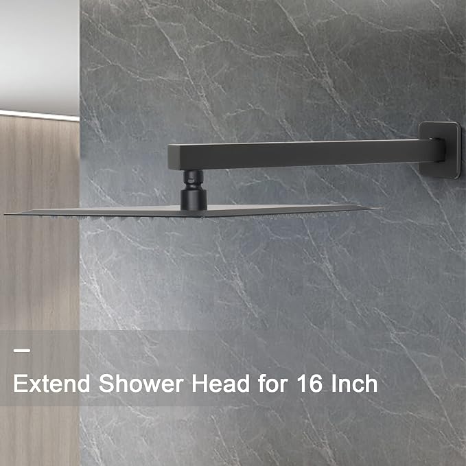 HarJue Shower Arm, Rain Shower Head Extension Extender, - Image 4