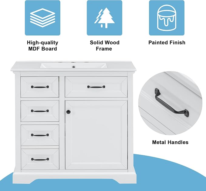 Linique 36" Bathroom Vanity - Image 7
