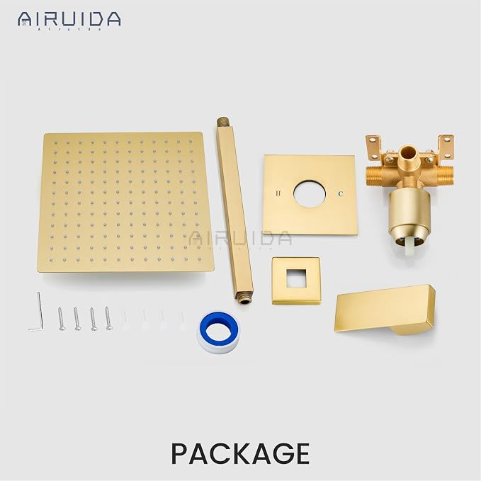 Airuida Shower Faucet Set and Handle Set Single Function Shower Trim Kit - Image 9