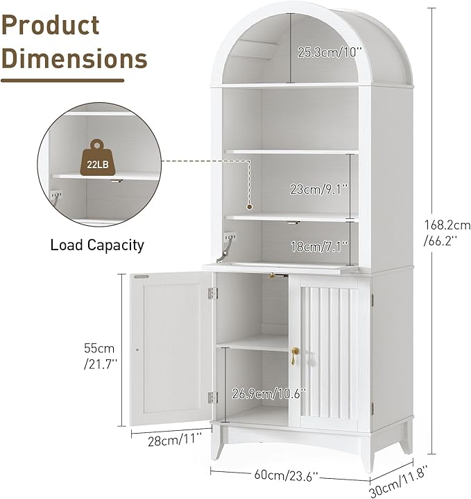 66" Tall Bathroom Storage Cabinet - Image 2