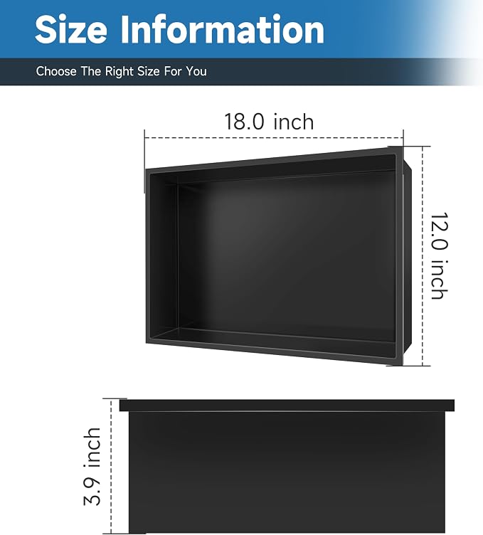 18" X 12" Shower Niche Insert Tile Ready, Niche - Image 2