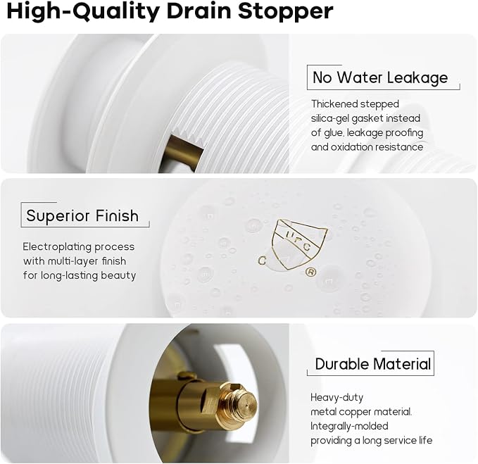 FerdY Pop-up Drain for Freestanding Bathtub, cUPC Certification, Freestanding - Image 3
