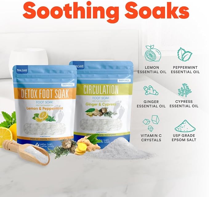 2 Pack Foot Soak Salts Bundle for DIY Foot Spa - Image 7