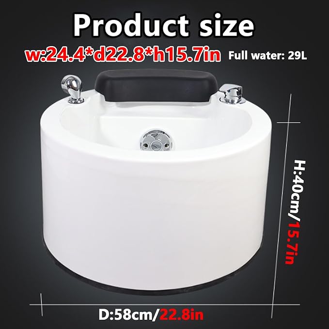 Pedicure Foot Spa, Foot Massager Acrylic Massage Footbath - Image 2